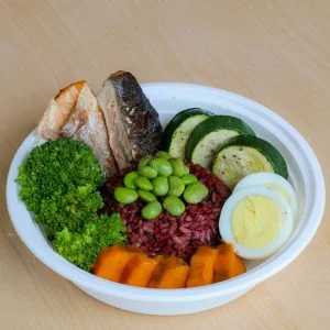 Lemon-Infused Salmon Bento Box